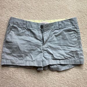 Merona khaki gray grey shorts cotton pockets size 4